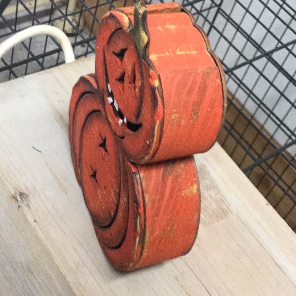 Jack o lantern wooden decor Halloween party festival decor rustic cabin farmer’s - Picture 3 of 6